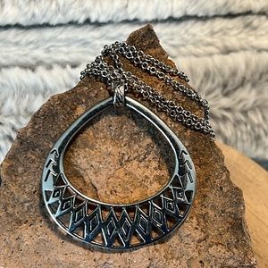 Boho chic long pendant necklace